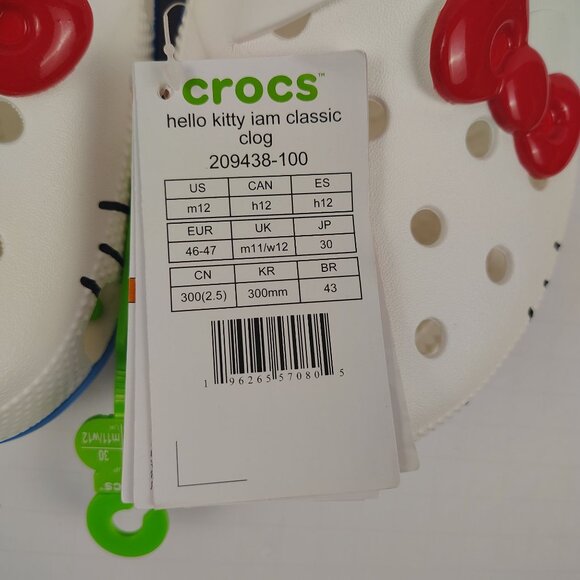 NWT Hello Kitty I Am Classic Clog Crocs Mens 12 Womens 14 - Picture 10 of 12